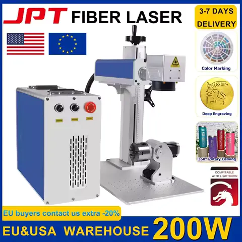 JPT MOPA 200W M7 Fiber Laser Engraver 60W 100W 200W Metal Engraving Stainless Steel Cutting Gold Silver Ring Jewelry Marking