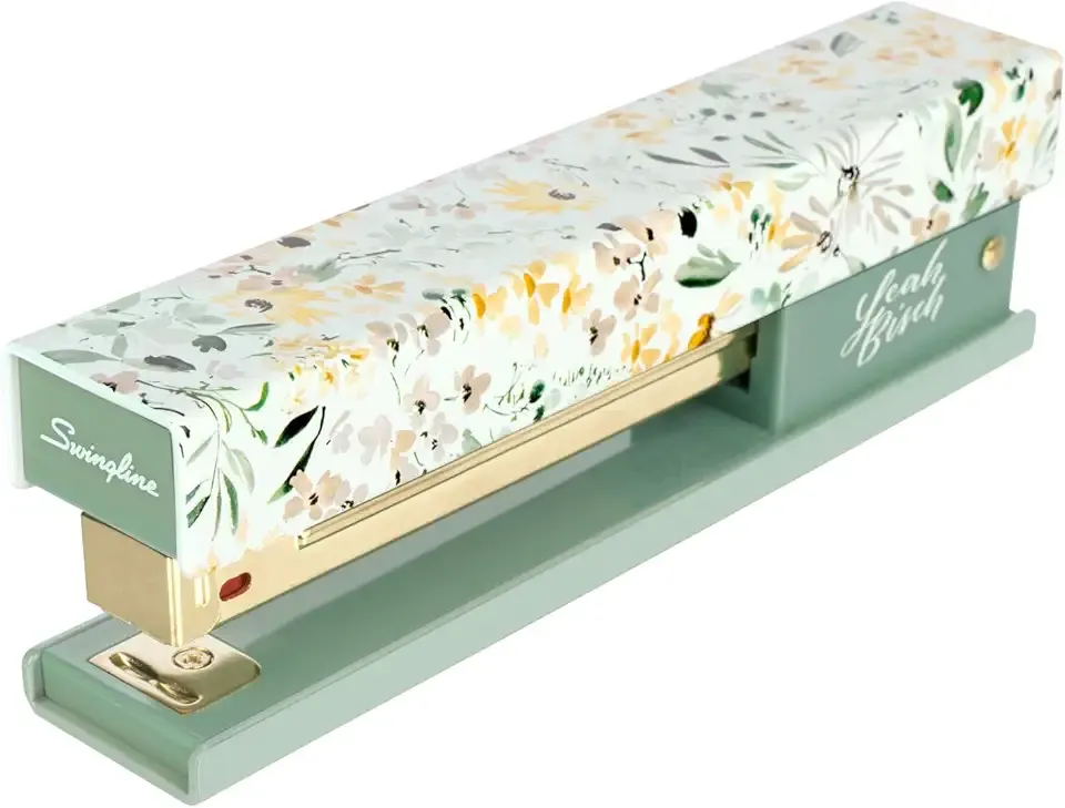 Swingline Stapler by Leah Bisch, 20 Sheet Capacity, Full Strip, Wildflowers, Colorful Fashion Design (S700034)