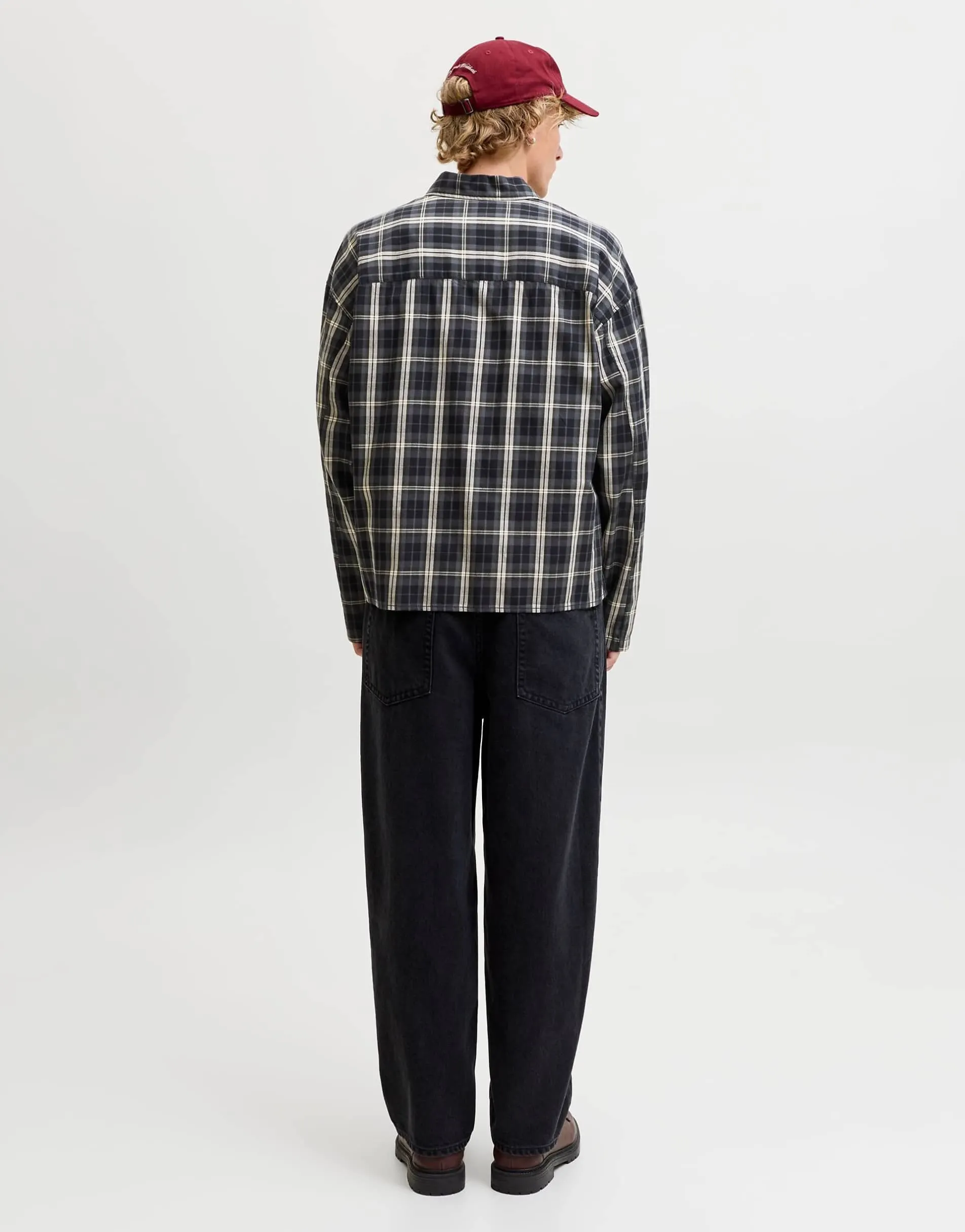 Jack & Jones Checked shirt in black