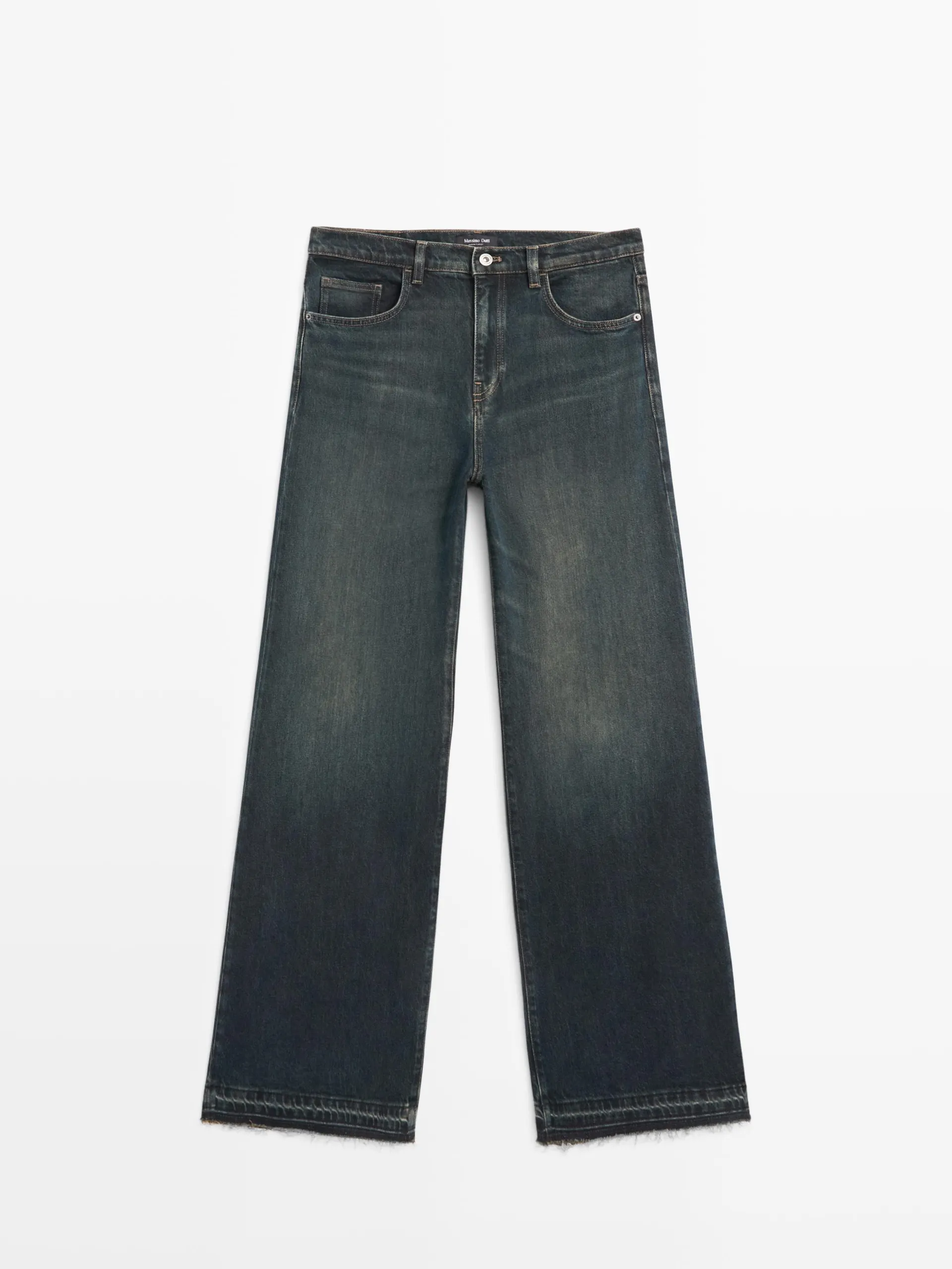 Bell bottom jeans met halfhoge taille