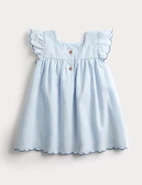 Kleid mit hohem Baumwollanteil und Peter Rabbit™-Motiv (0–3 J.)