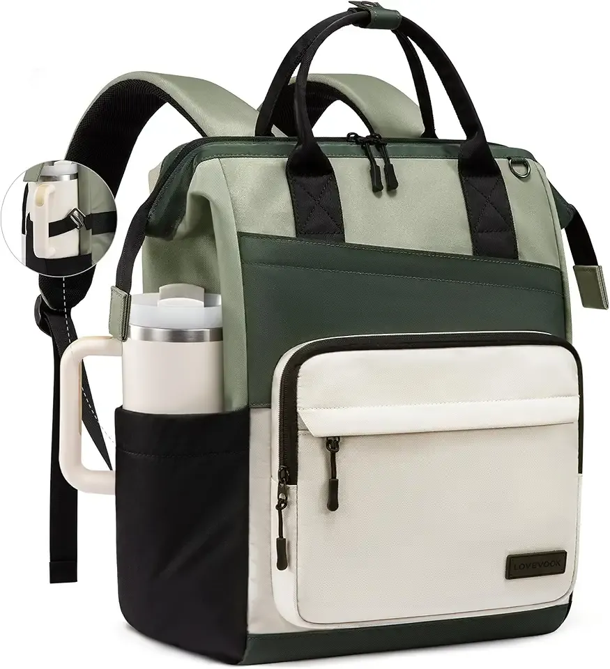 Laptop Backpack for Women, 15.6 Inch Travel Backpack for Work College Business, Water Resistant Teacher Nurse Bag with Large Capacity, School Bookbag Bags Cute Daypack for Woman Girls