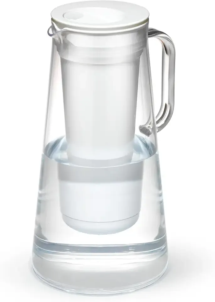 LifeStraw Home – Water Filter Pitcher, 7-Cup, White, BPA Free Designed for Everyday Protection Against Bacteria, parasites, microplastics, Lead, Mercury, PFAS, and a Variety of Chemicals