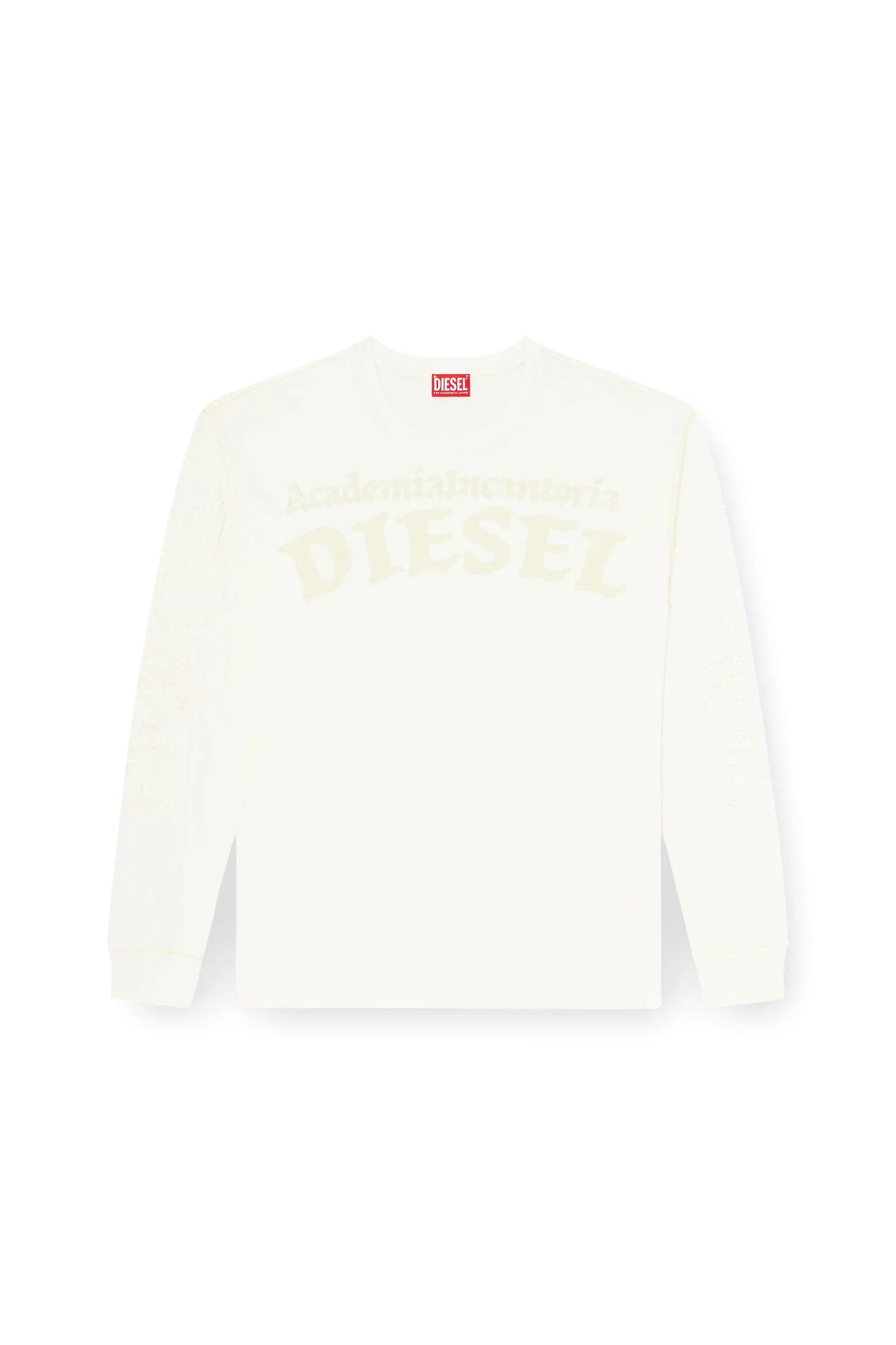 Long-sleeve T-shirt with prints and patches