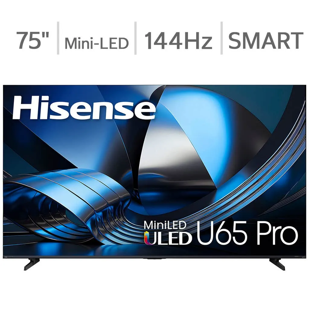 Hisense 75" Class - U65 Pro Series - 4K ULED MiniLED Smart TV - Allstate 3-Year Protection Plan Bundle Included for 5 Years of Total Coverage*