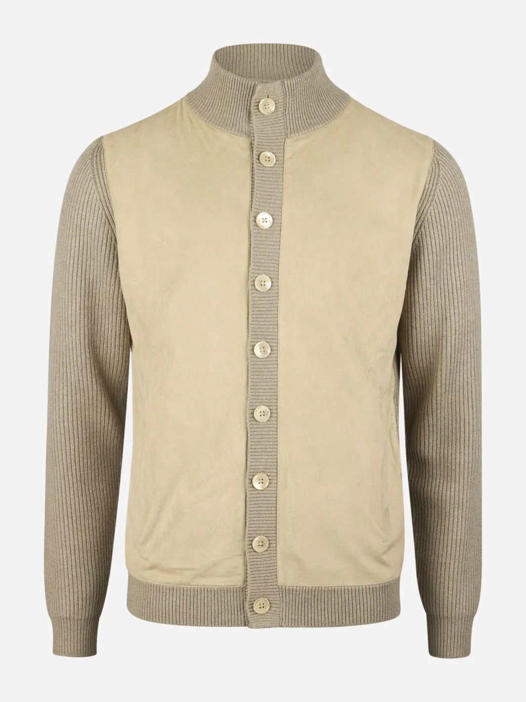 CARDIGAN HYBRID BUTTONED ALCANTARA