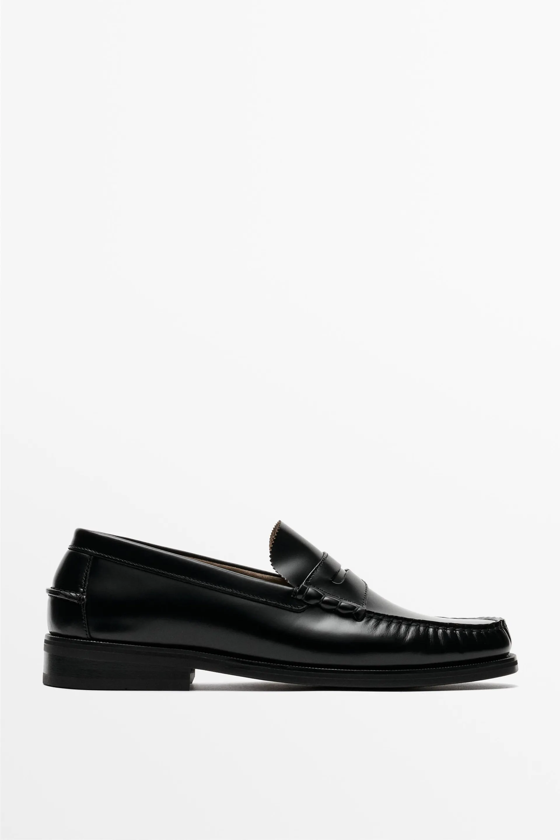 Leather penny loafer