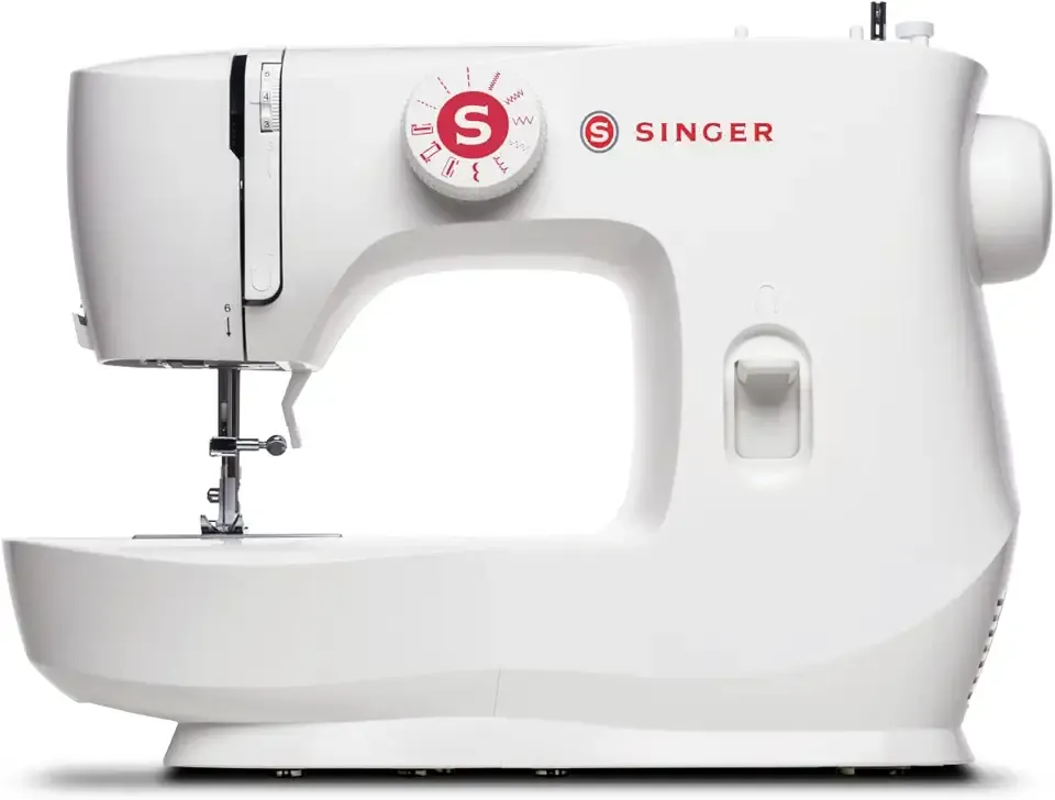 SINGER® MX60 Lightweight & Portable Sewing Machine with Accessory Kit & Foot Pedal | 6 Built-In Stitches Deliver 57 Stitch Applications | LED Light & 4-Step Buttonhole | Great for Crafts & Mending