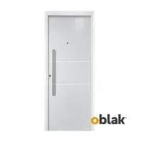 Puerta de exterior acero Primma Plus M1732B blanca 80 x 200 x 10 cm derecha