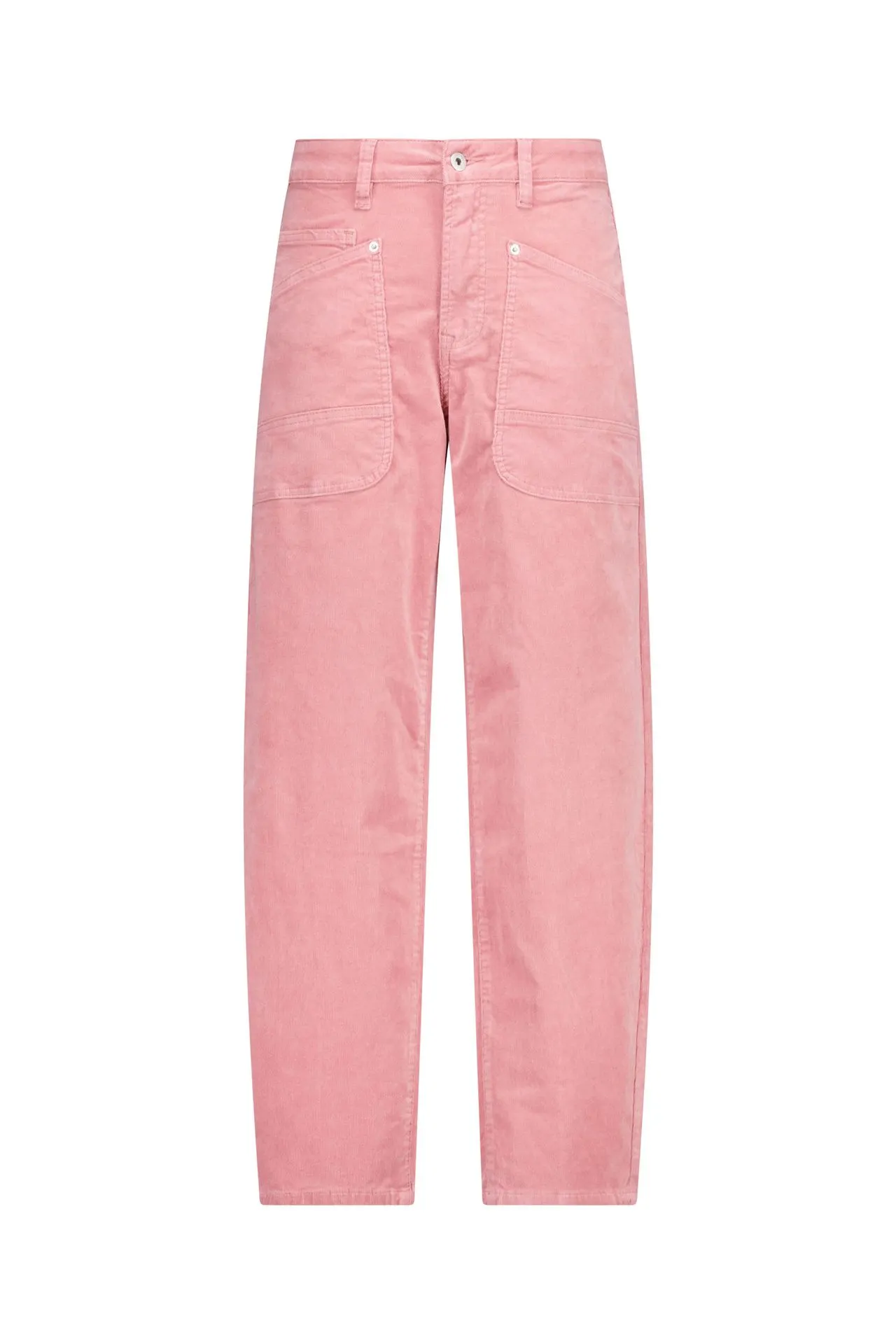 Puck jeans | Relaxed | Roze | Ribstof