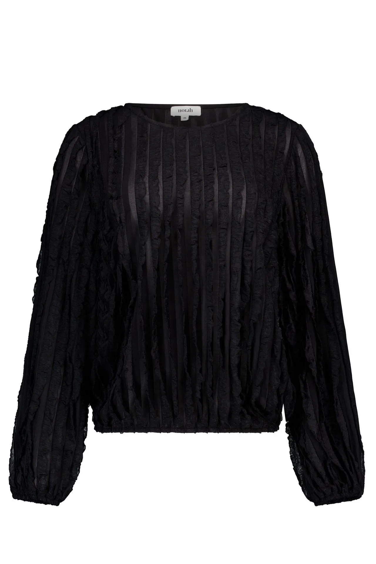 Zwarte top met ruches