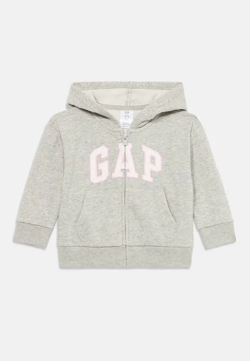BABYGAP RELAXED LOGO ZIP HOODIE - Hoodie - light grey