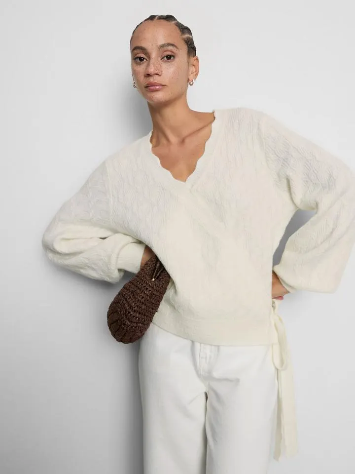 Gilet cache-cœur en mélange de laine