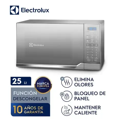 Horno microondas 25l plata electrolux- EMDO25S2GSRUG