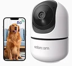 Indoor Camera for Home Security: 5G & 2.4G WiFi 2K 360° Pan Tilt Camera with 2 Way Audio Night Vision Phone App Video Surveillance for House Room Apartment Monitoring Baby Nanny Pet Dog Cat