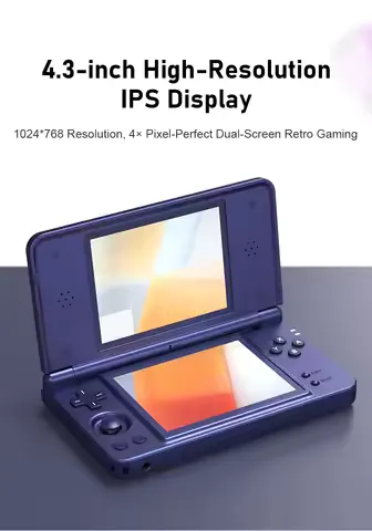 Anbernic RG DS Plus Retro Handheld Game Console Linux 4.3" IPS 1024*768 Dual-Screen 4000mAh Game Player Bluetooth WiFi Streaming