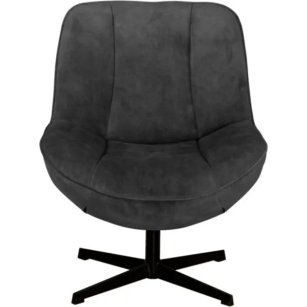 Draaifauteuil Fortenza velvet antraciet