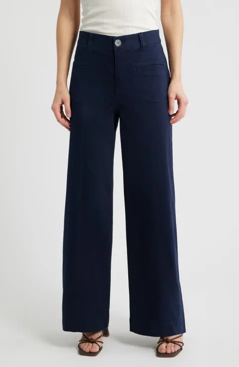Wit & Wisdom Skyrise Patch Pocket Wide Leg Pants