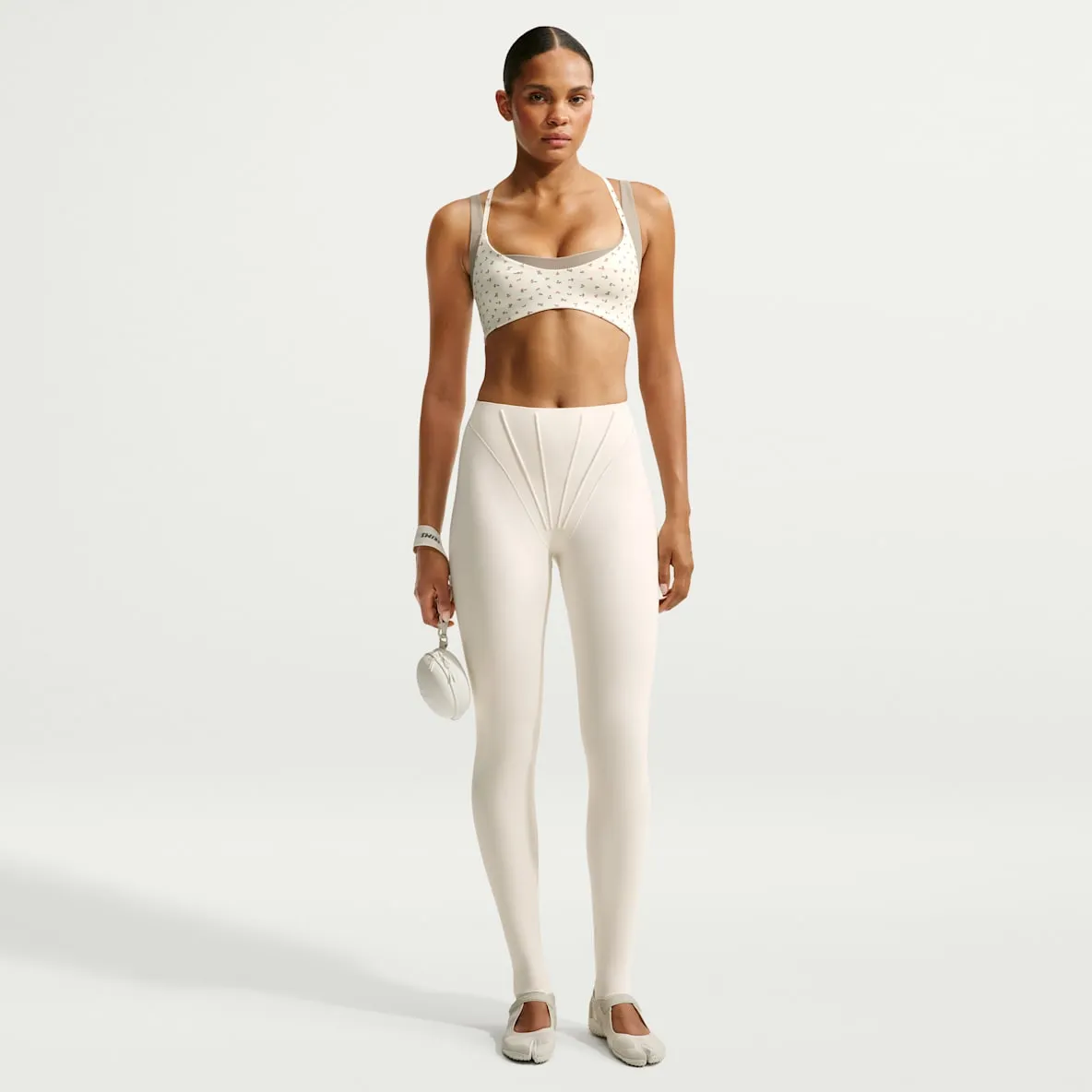 Korsettleggings med høyt liv til dame (66 cm)