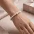 Armband in zilver, parels