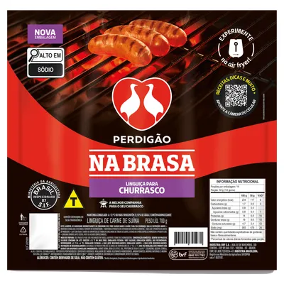 linguiça churrasco suína perdigão na brasa 700g