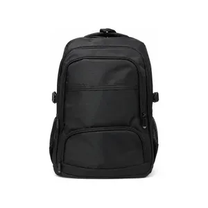 Mochila Unisex Urbana 6 Bolsillos Porta Notebook Omaha Negro Liso