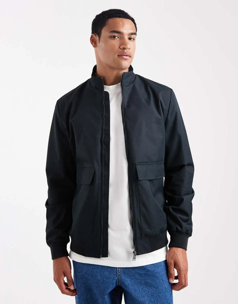 Threadbare harrington jacket in navy