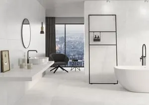 Suelo/Azulejo porcelánico Nomade efecto cemento white 120x60 cm C2