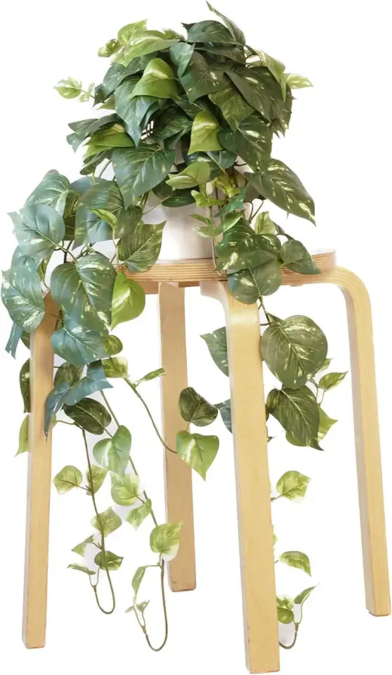 Retrograde 32" Realistic Fake Pothos Ivy Plant for Home Decor Indoor Silk Artificial Plant (Variegated - Light & Dark Green)