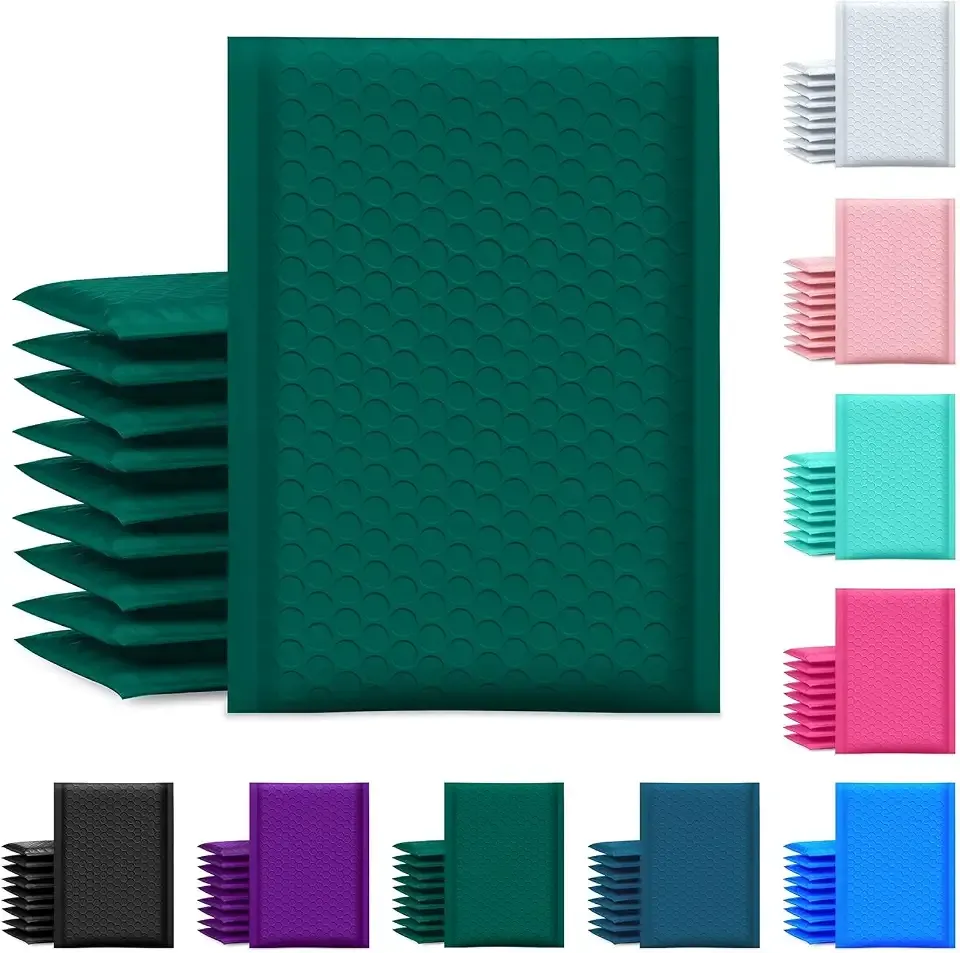 UCGOU Bubble Mailers 6x10" Green Usable Size 6x9" Padded Envelopes 100 Pack | Waterproof Self Seal Adhesive Medium Shipping Bags for Small Business Bubble Packaging Envelope for Mailing Jewelry Makeup #0