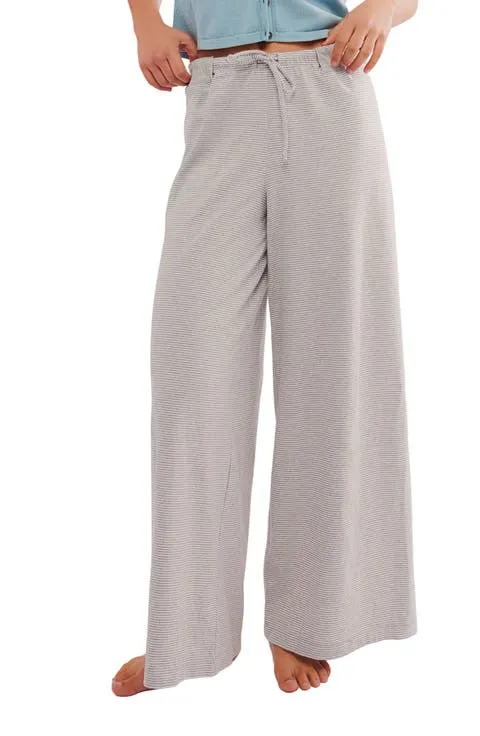 Free People Out and About Stripe Knit Wide Leg Pants