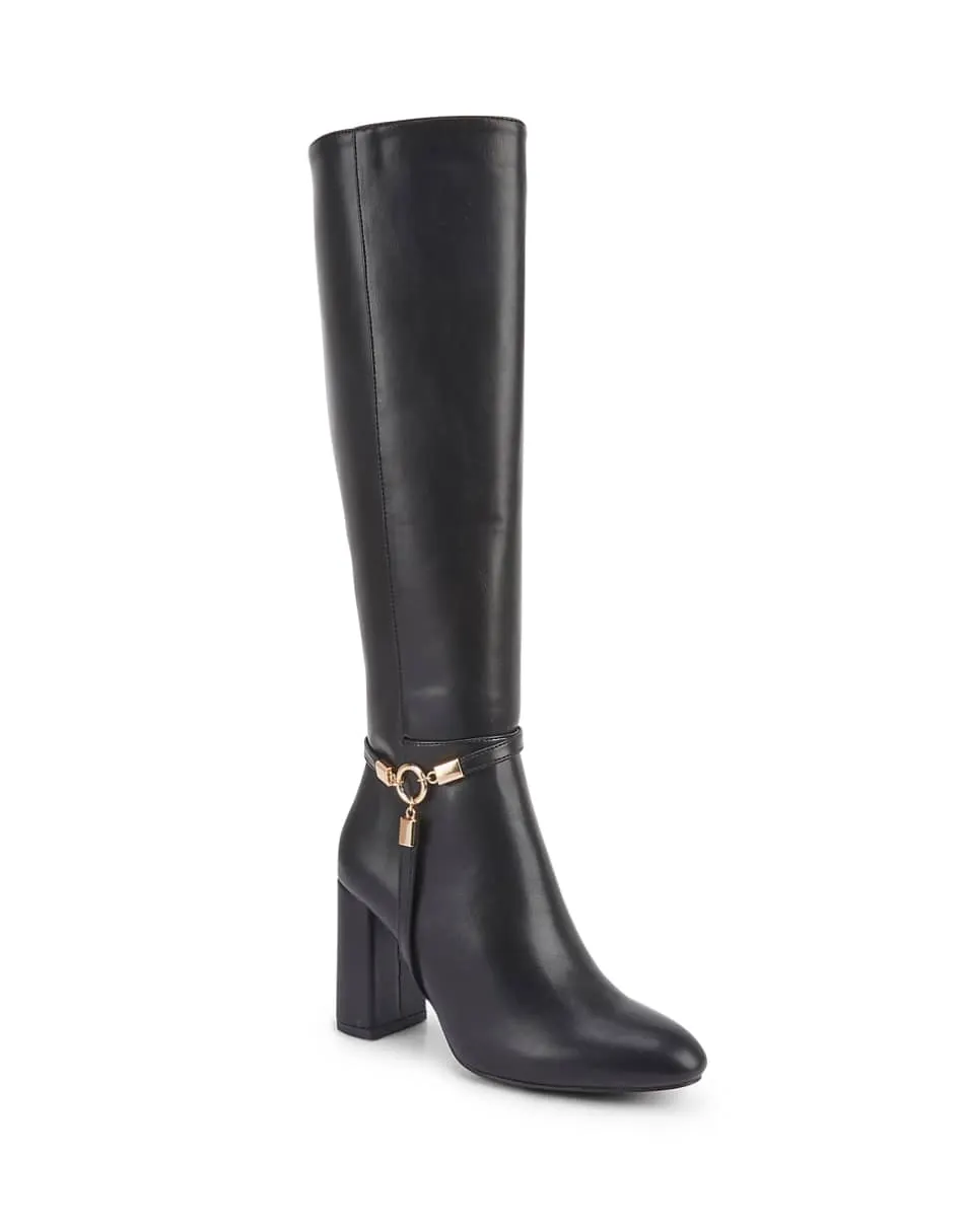SEQWL Wide Fit Calf boots with zip fastening mesh lined casual shoes in black