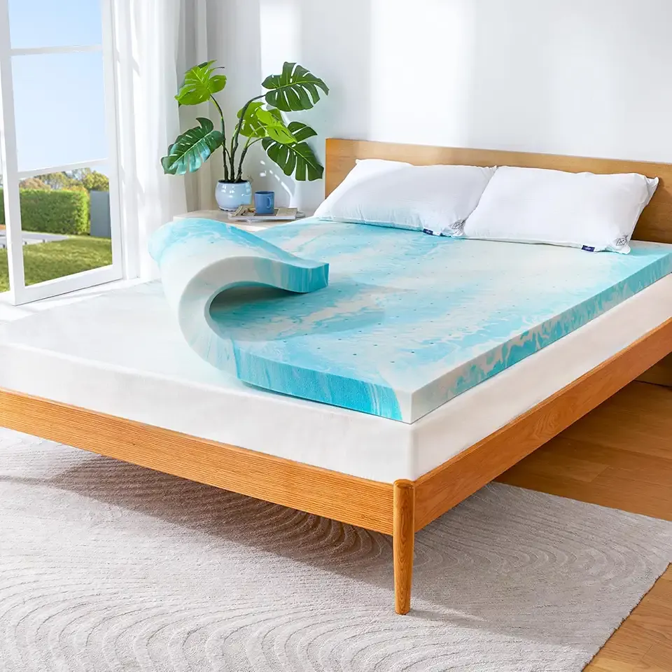 Mattress Topper Twin, 3-inch Gel Memory Foam, Bed Topper for Twin Size Bed, Soft for Sleeper Sofa, RV, Camper, CertiPUR-US Certified