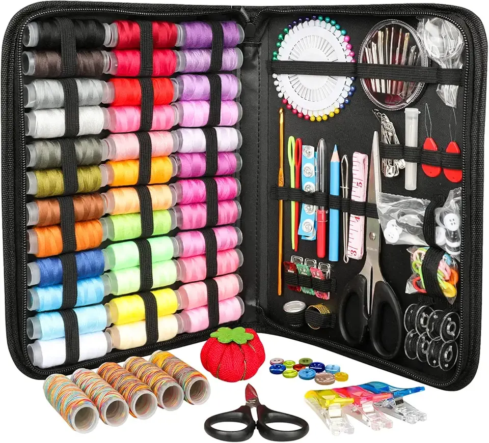 Sewing Kit for Adults, 239 PCS Needle and Thread Kit for Sewing with Tailor Scissors & Accessories, 41 XL Thread Spools, Travel Sewing Kit for Beginners,2026 Christmas Gifts for Mom Grandma