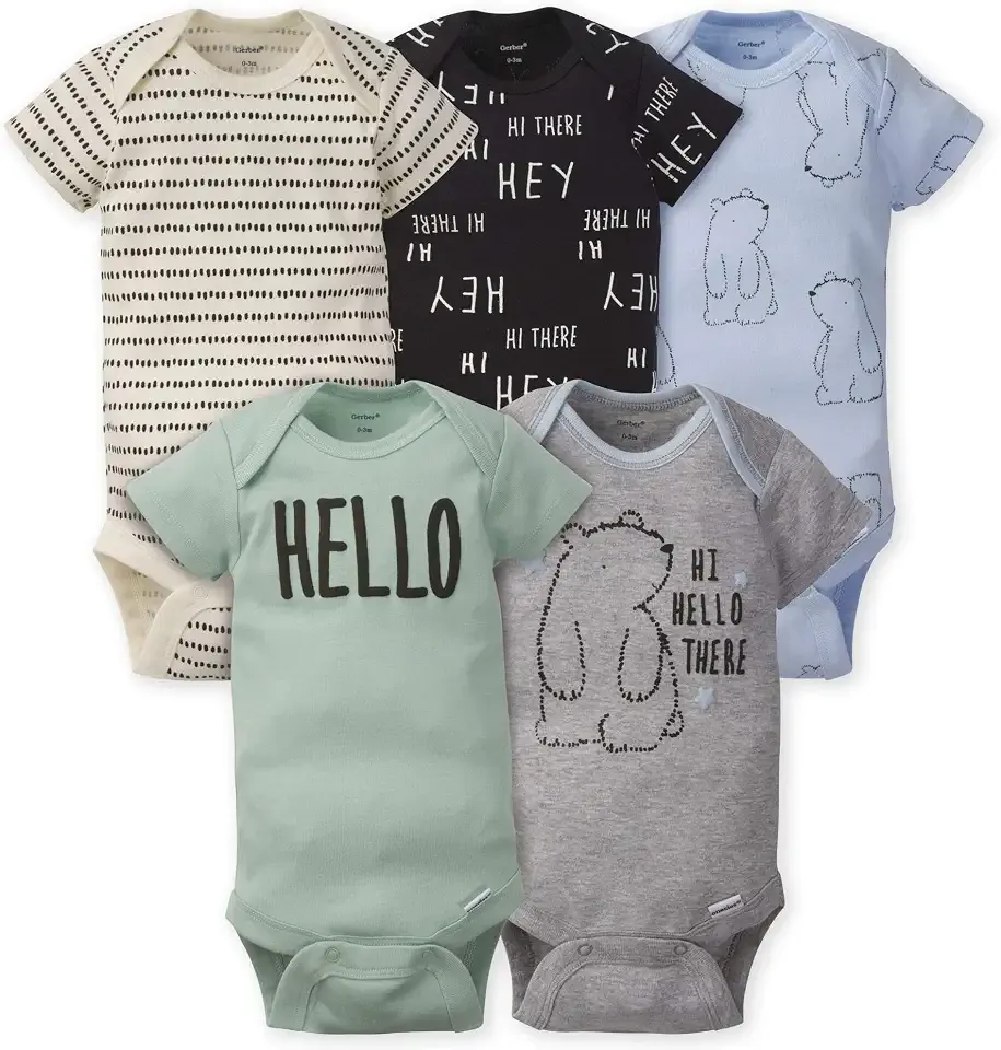 Baby Boys' 5-pack Variety Onesies Bodysuits