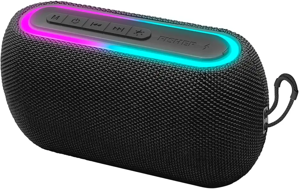 Fisher Portable Bluetooth Speaker IPX5 Waterproof, Stereo Bluetooth Speaker