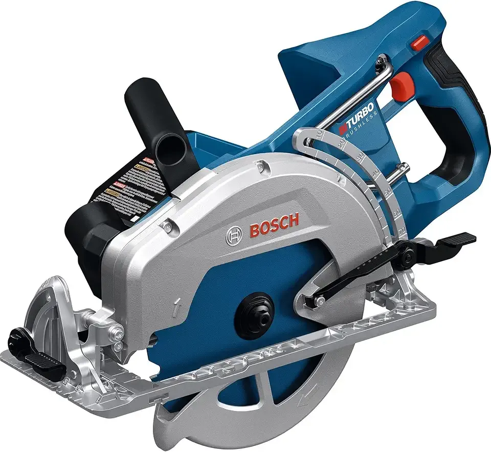 BOSCH GKW18V-26N PROFACTOR 18V 7-1/4" Rear Handle Circular Saw - BITURBO Brushless Technology, 5000 RPM, Lightweight Ergonomic Design, Left Blade Orientation, Electronic Brake, Dust Port (Bare Tool)