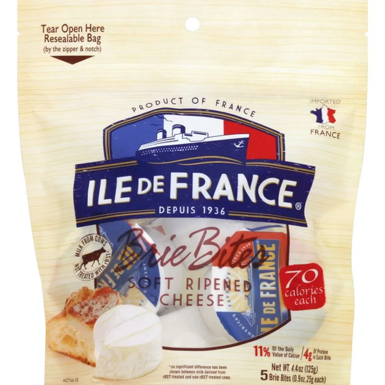Ile de France Cheese, Soft Ripened, Brie Bites