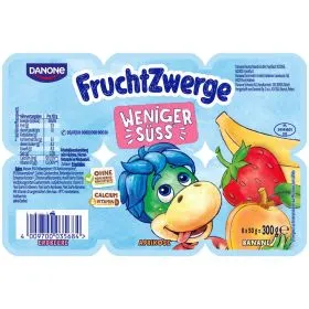 Fruchtquark weniger süß, Erdbeere/Aprikose/Banane