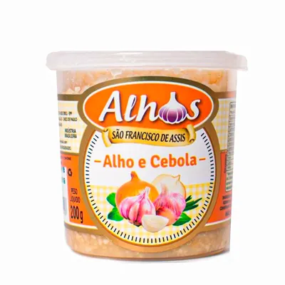 alho triturado com cebola são francisco de assis pote 200g