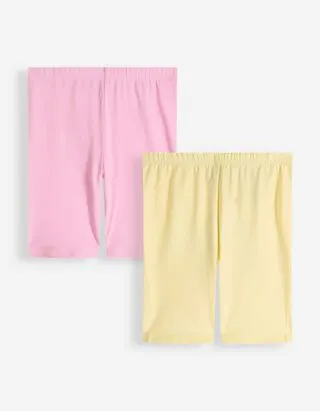 Pantaloncini da ciclista - Confezione doppia - Giallo chiaro
