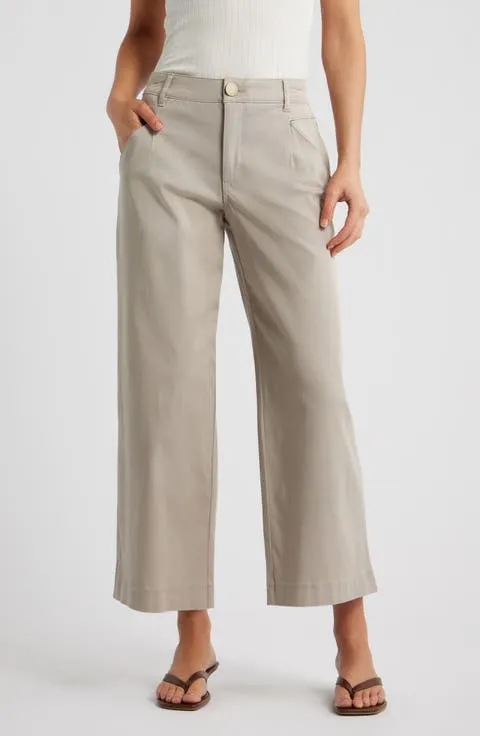 Wyatt Skyrise Crop Wide Leg Twill Pants