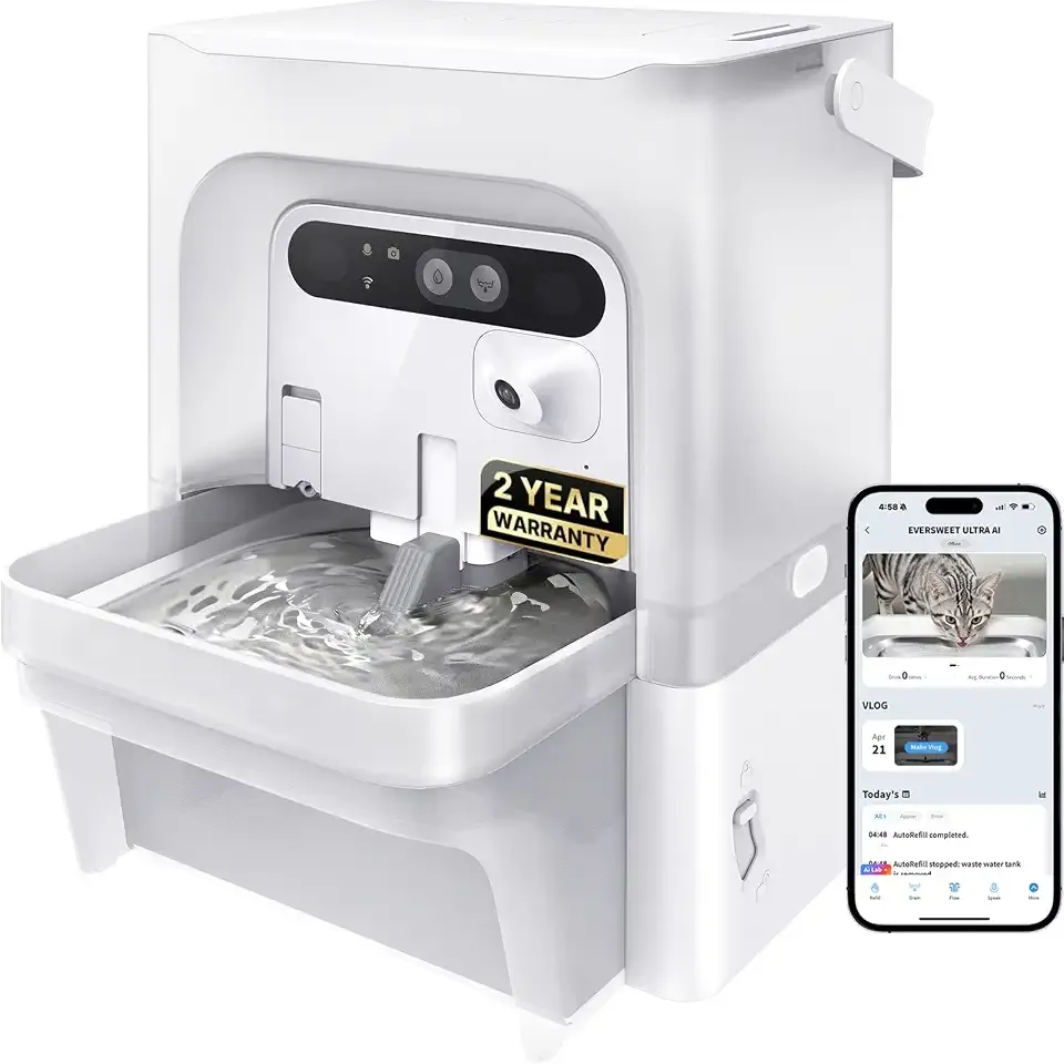 PETKIT Eversweet Ultra Cat Water Fountain with AI Camera, Filterless