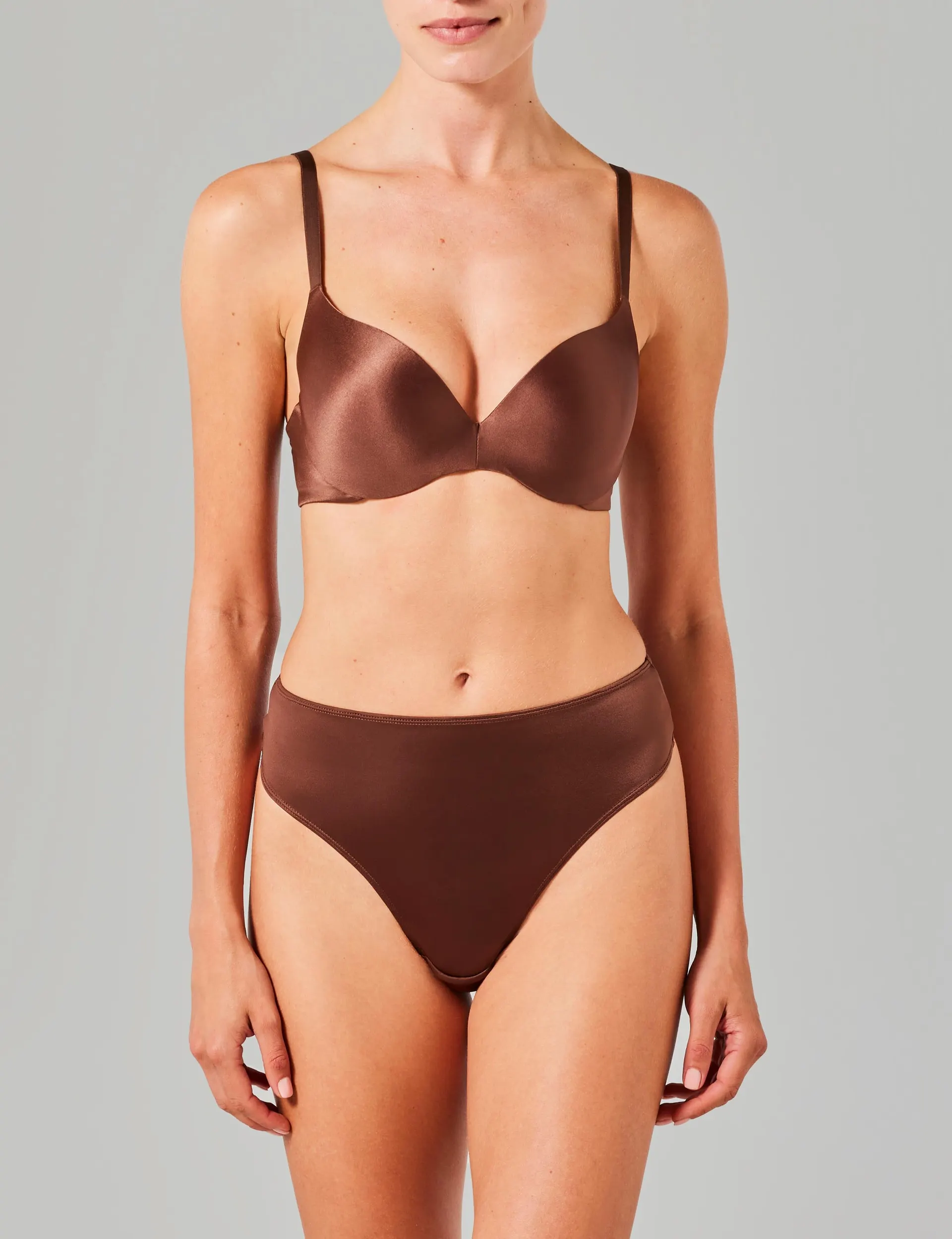 Comfort voorgevormde lichte push-up bh bruin