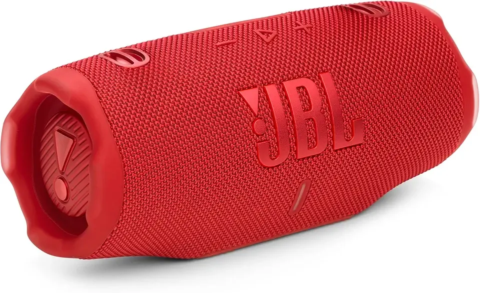 JBL Charge 6 Portable Bluetooth Speaker, Waterproof, Drop-Proof - Red | Long Battery Life Up To 28 Hours, Quick Charging, Built-In Powerbank, Weatherproof For Outdoor, Poolside, And Shower Use