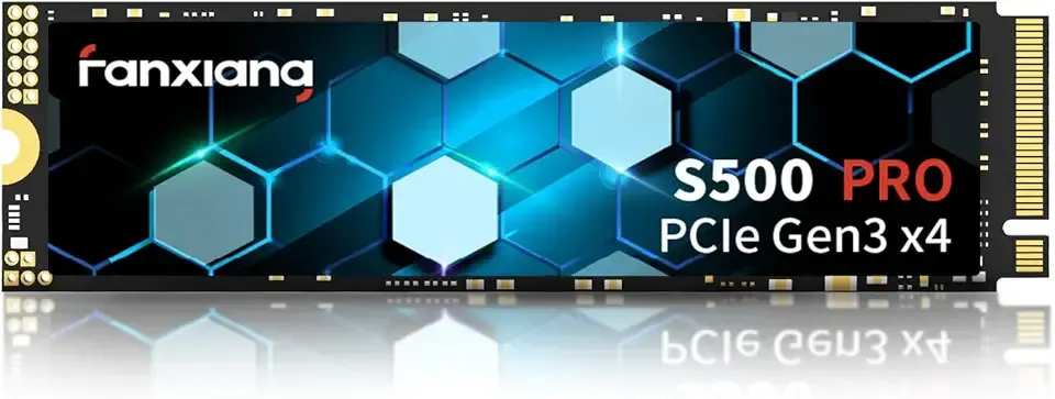 fanxiang S500 Pro 256GB NVMe SSD M.2 PCIe Gen3x4 2280 Internal Solid State Drive, SLC Cache 3D NAND TLC, Up to 3200MB/s, Compatible with Laptop and PC Desktops(Black)