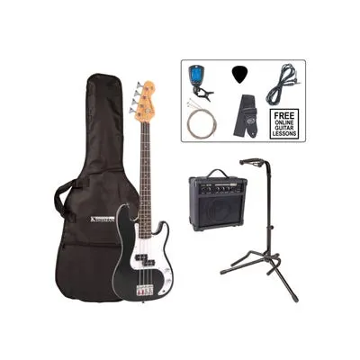 ENCORE BPE20BLK - SHORT SCALE - P STYLE - BLASTER PACKAGE - BLACK - ELECTRIC BASS/AMP/STAND/GIG BAG/TUNER/STRAP/CABLE