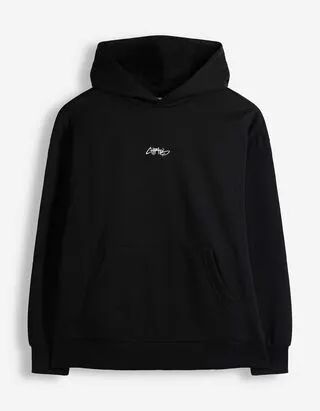Felpa con cappuccio - Oversized Fit - Nero