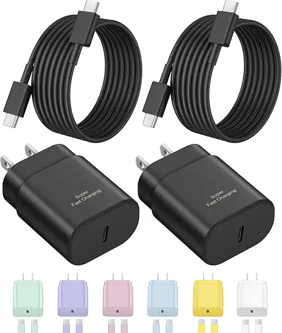 Type C Charger Fast Charging for iPhone 17 16 15,USB C Samsung Chargers Block 25W Super Fast Chargers for Samsung Galaxy S25/S24 S23 S22 S21/iPhone Air/17/17 Pro Max/iPhone 16/16 Pro Max/15 Pro Max