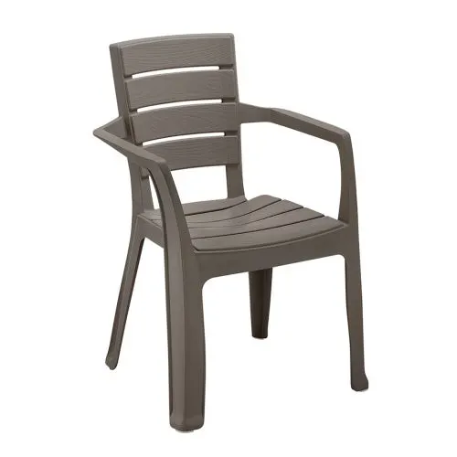 Silla de jardín con apoyabrazos Barú color mocca Rimax